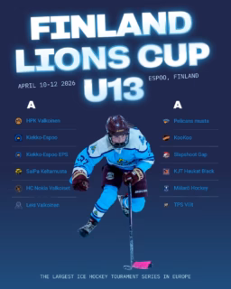 Finland Lions Spring Cup for Boys U13 starts on Friday as 44 teams compete for Lions Cup in Espoo!

⭐️ Host club: Kiekko-Espoo
📸 Sights & sounds: @kiekkoespoo_eps13 
📊 Scores & schedules: www.lionscup.fi
📺 Live stream: www.leijonat.tv

#lionscuphockey 
#finlandlionscup
#kiekkoespoo
#espoo