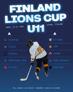 Finland Lions Spring Cup for Boys U11 starts on Friday as 50 teams compete for Lions Cup in Espoo!

⭐️ Host club: Kiekko-Espoo
📸 Sights & sounds: @lionscup_u11 
📊 Scores & schedules: www.lionscup.fi
📺 Live stream: www.leijonat.tv

#lionscuphockey 
#finlandlionscup
#kiekkoespoo
#espoo