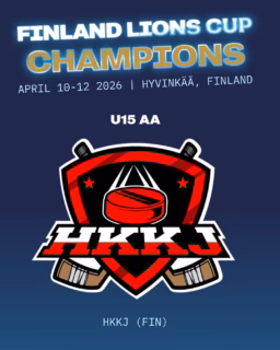 Congratulations to Finland Lions Spring Cup U15 2026 Champions!

🏆 U15 AA
HKKJ (FIN)

🏆 U15 AAA
HPK Oranssi (FIN)

🩵 Big thanks to all players, coaches, staff, parents & especially host club Jää-Ahmat for an amazing event!

#finlandlionscup 
#czechlionscup 
#lionscup
#hockeytours